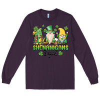 Plum shenanigans squad gnomes st. patricks day Long Sleeve Tee - MaliasSmallBusiness