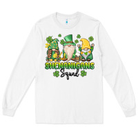 White shenanigans squad gnomes st. patricks day Long Sleeve Tee - MaliasSmallBusiness