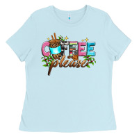 Baby Blue coffee please Ladies Tee - Zillion Design Studio