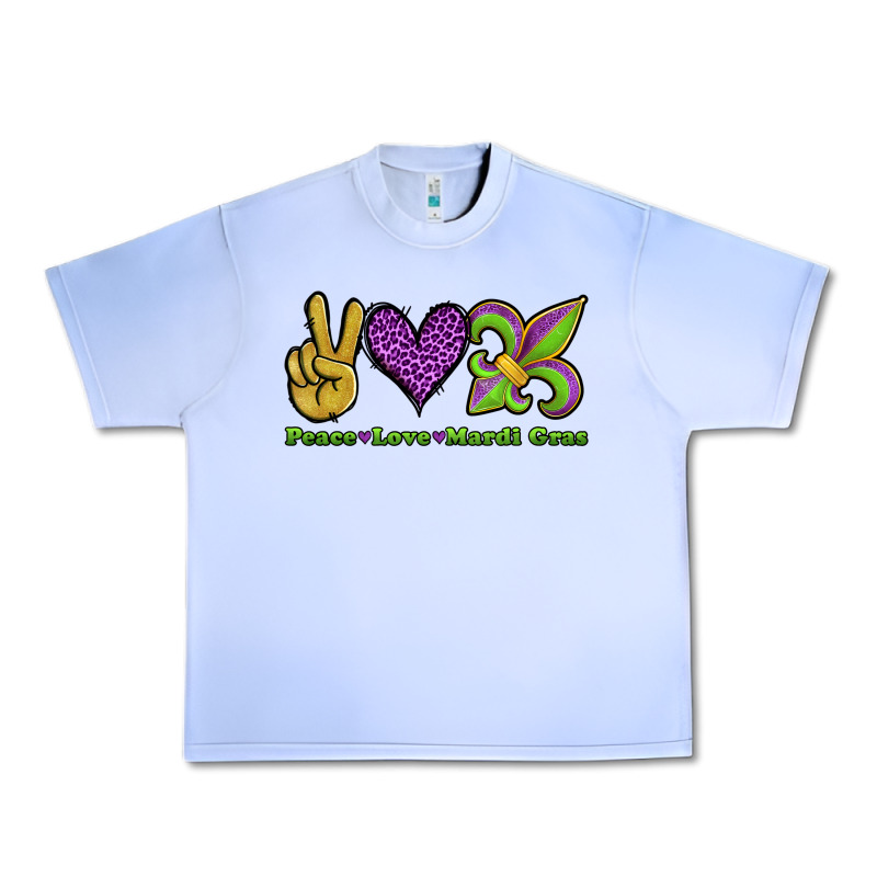 Peace Love Mardi Gras Urban Heavy Tee by Jasminsmagicworld | Teevron