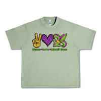 Oil Green peace love mardi gras Urban Heavy Tee - Jasminsmagicworld