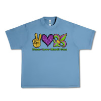 Pebble Blue peace love mardi gras Urban Heavy Tee - Jasminsmagicworld