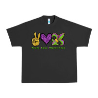 Pigment Black peace love mardi gras Urban Heavy Tee - Jasminsmagicworld