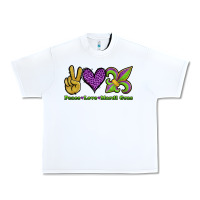 White peace love mardi gras Urban Heavy Tee - Jasminsmagicworld