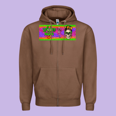 Spooky Mama 15 Oz Mug Zipper Hoodie Designed By Bundleandbundleshop
