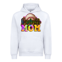 White baseball mom Urban Hoodie - OliviaCreatesArt
