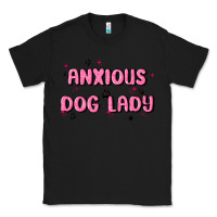 Black anxious dog lady Classic Tee - MaliasSmallBusiness