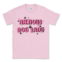 Bubblegum Pink anxious dog lady Classic Tee - MaliasSmallBusiness