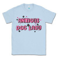 Dusty Blue anxious dog lady Classic Tee - MaliasSmallBusiness