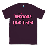 Plum anxious dog lady Classic Tee - MaliasSmallBusiness