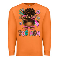 Carrot Afro Messy Bun Dog Mom Premium Sweatshirt - texasbilliewilder