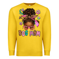 Lemon Afro Messy Bun Dog Mom Premium Sweatshirt - texasbilliewilder