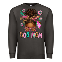 Smoke Afro Messy Bun Dog Mom Premium Sweatshirt - texasbilliewilder