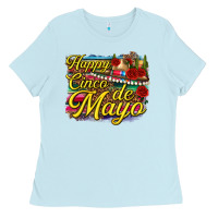 Baby Blue Happy Cinco de Mayo Ladies Tee - texasbilliewilder