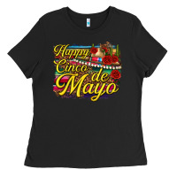Black Happy Cinco de Mayo Ladies Tee - texasbilliewilder