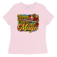 Bubblegum Pink Happy Cinco de Mayo Ladies Tee - texasbilliewilder