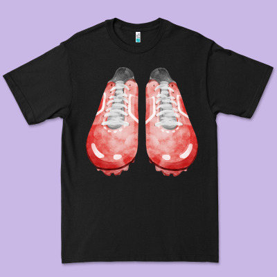 Red Cleats Fa Element 3 Premium Tee Designed By Fadigitalartstudio