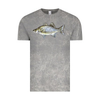 Cloud Rock White Bass Fish Illustrations Vintage Tee - LillyAllenDesigns