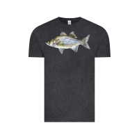 Vintage Black White Bass Fish Illustrations Vintage Tee - LillyAllenDesigns