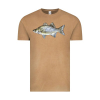 Vintage Camel White Bass Fish Illustrations Vintage Tee - LillyAllenDesigns