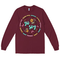 Burgundy yo soy inspiration Long Sleeve Tee - MaliasSmallBusiness