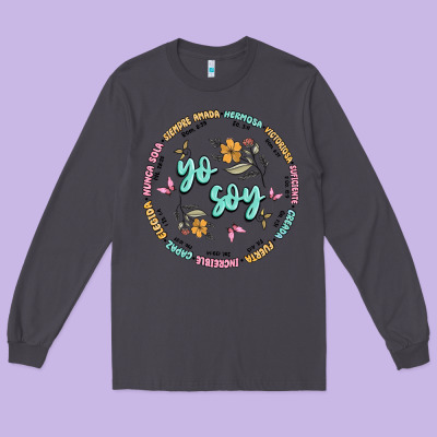 Yo Soy Inspiration Long Sleeve Tee Designed By Maliassmallbusiness
