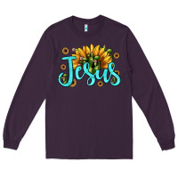 Plum jesus sunflower Long Sleeve Tee - JahusDesignShop