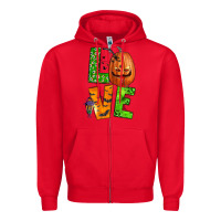 Red love halloween Zipper Hoodie - BundleAndBundleShop