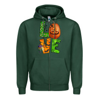 Sports Green love halloween Zipper Hoodie - BundleAndBundleShop