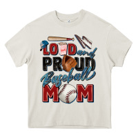 Cream loud and proud baseball mom Heavy Core Tee - Zillion Design Studio