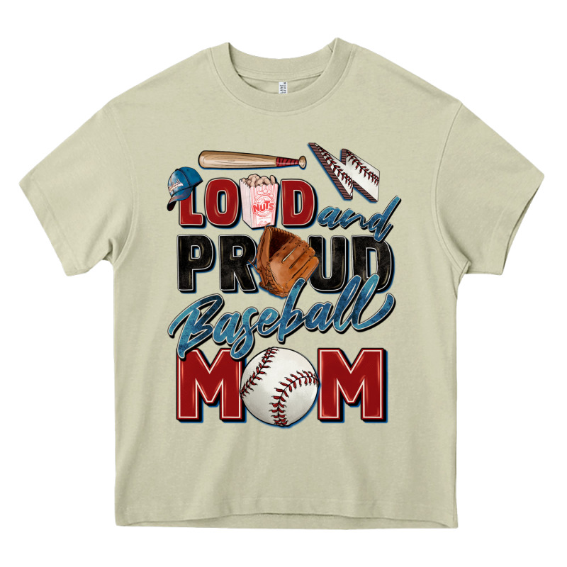 Loud And Proud Baseball Mom Heavy Core Tee by Zillion Design Studio | Teevron