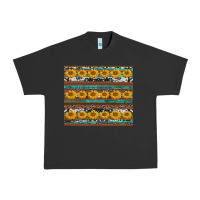 Pigment Black sunflowers leopard cowhide turquoise Urban Heavy Tee - BarkalooDesign