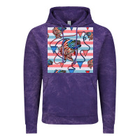 Cloud Purple american flag bass Vintage Hoodie - BundleAndBundleShop