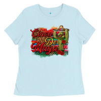Baby Blue Cinco de Mayo Cactus Ladies Tee - texasbilliewilder