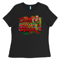 Black Cinco de Mayo Cactus Ladies Tee - texasbilliewilder