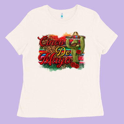 Cinco De Mayo Cactus Ladies Tee Designed By Texasbilliewilder