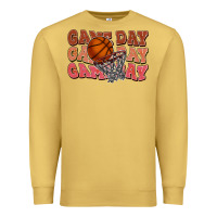 Antique Gold Game day game day game day Basketball Premium Sweatshirt - NancyCooperArtShop