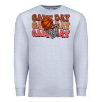 Heather Grey Game day game day game day Basketball Premium Sweatshirt - NancyCooperArtShop