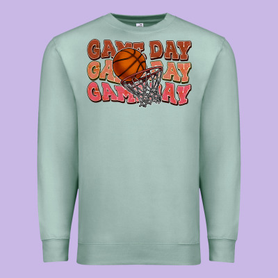 Game Day Game Day Game Day Basketball Premium Sweatshirt Designed By Nancycooperartshop