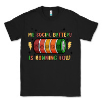 Black social battery Classic Tee - MaliasSmallBusiness