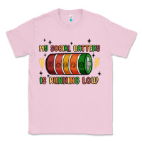 Bubblegum Pink social battery Classic Tee - MaliasSmallBusiness