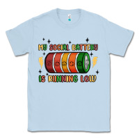 Dusty Blue social battery Classic Tee - MaliasSmallBusiness