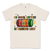 Natural social battery Classic Tee - MaliasSmallBusiness