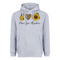Heather Grey Peace Love Sunshine Heavyweight Hoodie - Bettercallsaul