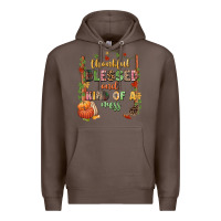 Coffee Thankful blessed and kind of a mess Premium Hoodie - NancyCooperArtShop