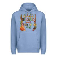 Colony Blue Thankful blessed and kind of a mess Premium Hoodie - NancyCooperArtShop
