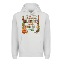 Dove Grey Thankful blessed and kind of a mess Premium Hoodie - NancyCooperArtShop
