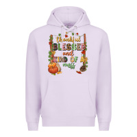 Lilac Thankful blessed and kind of a mess Premium Hoodie - NancyCooperArtShop
