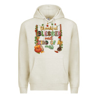 Oatmeal Heather Thankful blessed and kind of a mess Premium Hoodie - NancyCooperArtShop