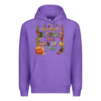Purple Thankful blessed and kind of a mess Premium Hoodie - NancyCooperArtShop